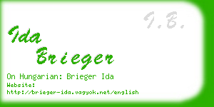 ida brieger business card